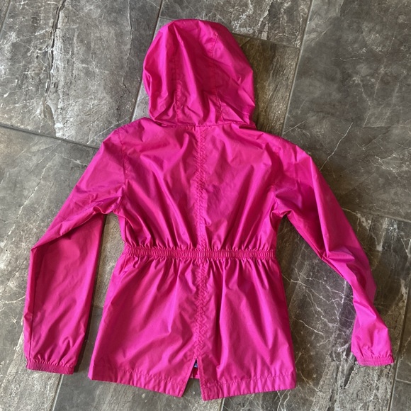 Columbia Hooded Lightweight Jacket Hot Pink Girls Small Size 7 / 8 Windbreaker - Picture 7 of 7